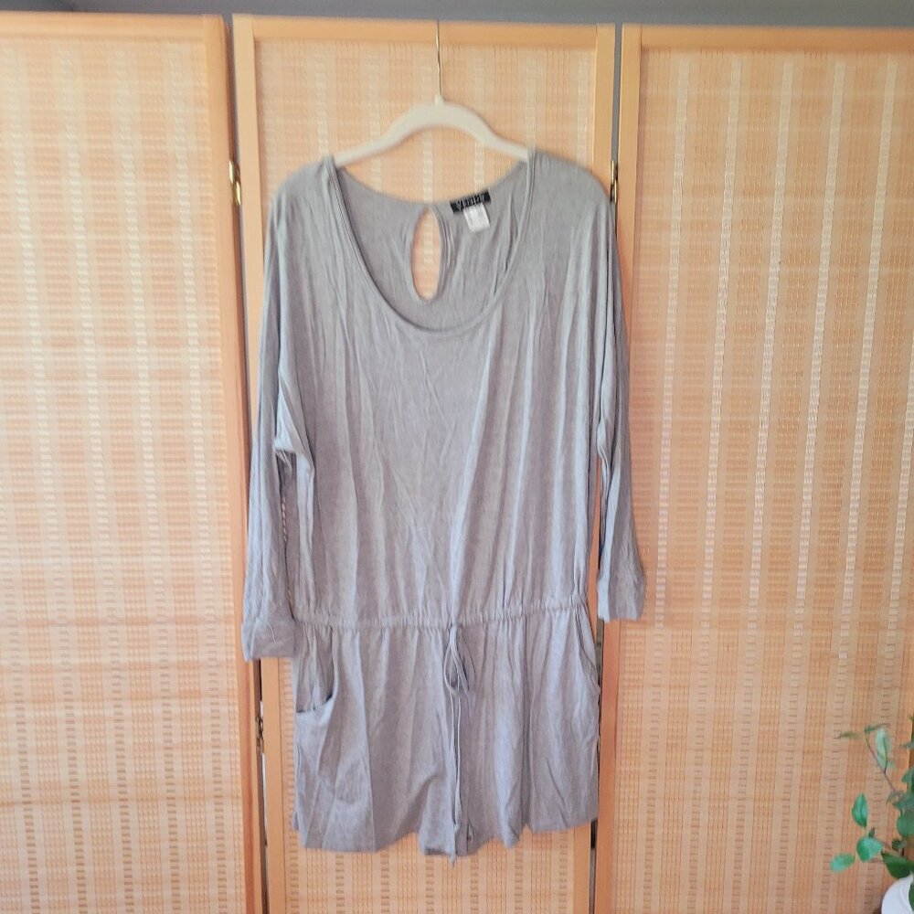 VENUS Grey Elastic Waist Romper